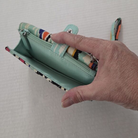 Vera Bradley Pueblo Pattern Snap / Zip Up Wristlet Wallet - Picture 4 of 8